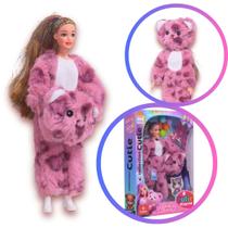 Boneca Emily Coleção Fantasia Gatinha Rosa - Castela Boneca Emily Coleção Fantasia Gatinha Rosa - Castela
