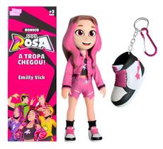 Boneca Emily Vick Dos Rosa Youtuber Infantil Articulada 25cm