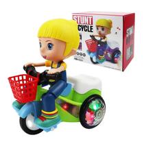 Boneca Empina Bicicleta Triciclo Musical Som Luz Crianças - Brinquedos
