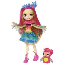 Boneca Enchantimals Peeki Parrot e Figura de Animal Sheeny