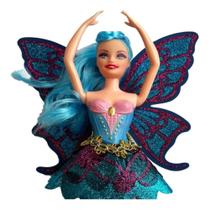 Boneca Estilo Barbie Fada Bailarina Com Asas Brilhantes e Pente Personalizado Pernas Articuladas - Ballet