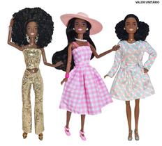 Boneca Estilo Barbie Negra Articulada Afro Filme
