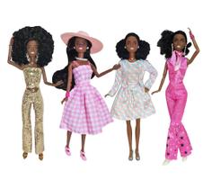 Boneca Estilo Barbie Negra Articulada Afro Filme