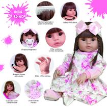 Boneca Estilo Bebê Reborn Grande Realista Baby Alive Menina