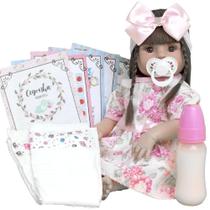 Boneca Estilo Reborn 52cm Que Pode Dar Banho Com Enxoval Boneca Estilo Reborn 52cm Que Pode Dar Banho Com Enxoval