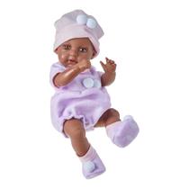 Boneca Estilo Reborn Bebê Menina Negra Com Acessórios 470 - Super Toys