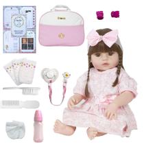 Boneca Estilo Reborn Julia Pode Molhar Com Lindos Acessórios Boneca Estilo Reborn Julia Pode Molhar Com Lindos Acessórios