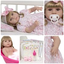 Boneca Estilo Reborn Princesa Com Chupeta 13 Itens Barata