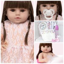 Boneca Estilo Reborn Princesa Olhos Castanhos Itens Barata