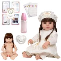 Boneca Estilo Reborn Realista Menina Com Vários Acessórios Boneca Estilo Reborn Realista Menina Com Vários Acessórios