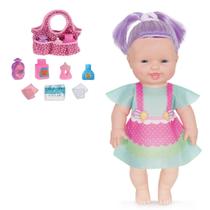 Boneca Estilosa Colors Sapekinha Tuca Menina Bebê + Bolsinha