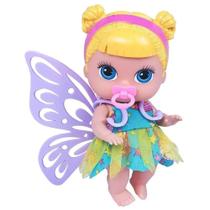 Boneca Fada Baby Collection Mini Loira Menina Vinil 19cm