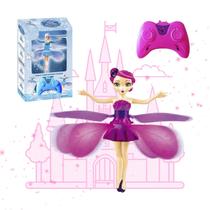 Boneca Fada Voadora Infantil Sensor Controle Remoto Movimento Sensor Luz Usb Recarregável Fada Das Flores Meninas Kizumba