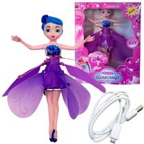 Boneca Fadinha Mágica Voadora - Lilás Cbs0041 - Castela