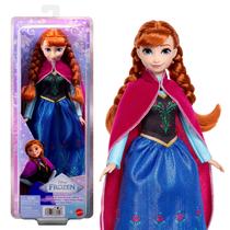 Boneca Fashion Anna da Disney Frozen da Mattel com Vestido Removível Brilhante, Capa, Botas e Cabelo Trançado, Articulada e Colecionável, Inspirada no Filme Boneca Fashion Anna da Disney Frozen da Mattel com Vestido Removível Brilhante, Capa, Botas e Cabelo Trançado, Articulada e Colecionável, Inspirada no Filme
