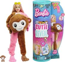 Boneca fashion Barbie Cutie Reveal Jungle com fantasia de macaco Boneca fashion Barbie Cutie Reveal Jungle com fantasia de macaco