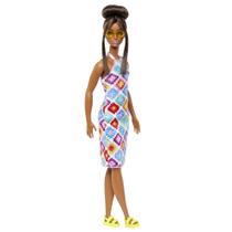 Boneca fashion Barbie Fashionistas 210 com cabelo castanho