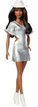 Boneca Fashion Barbie Fashionistas 239 Cabelo preto com vestido
