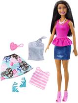 Boneca fashion Barbie Nikki com roupas e acessórios extras