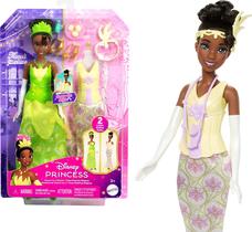 Boneca Fashion Disney Princess Tiana Mattel - Com 9 Acessórios