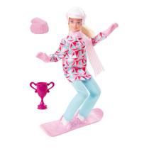 Boneca Fashion Doll Barbie Snowboarder Winter Sports com acesso.