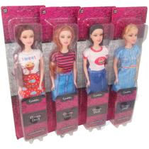 Boneca Fashion Dream Doll Candide Kit 4 Bonecas 30 Cm