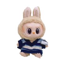 Boneca Fashion Labubu Com Capa De Diabo De 17cm, Camisa Tricotada, Saia Plissada, Mini Óculos De Sol