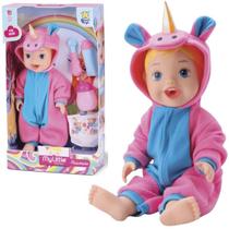 Boneca Fashion My Little Pijama Unicórnio Faz Xixi Divertoys