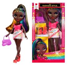 Boneca Fashion Rainbow High Iris 28cm com Roupa e Bolsa