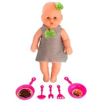 Boneca Faz Comidinha Papinha Babidu Com Panelas E Acessorios