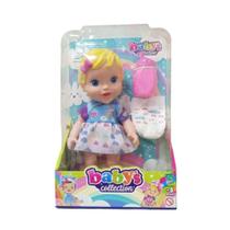 Boneca Faz Xixi com Mamadeira Baby Collection 3+ 467 SToys - Super Toys