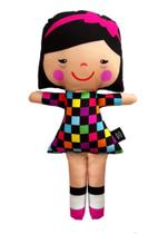 Boneca flora sindrome de down quadriculada color