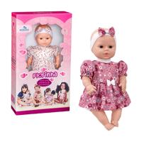 Boneca Florinha Bebê c/ Tiara Brinquedo Menina Princesa Boneca Florinha Bebê c/ Tiara Brinquedo Menina Princesa