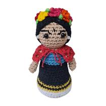 Boneca Frida Kahlo Crochê 18x8cm Amigurumi