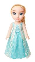 Boneca Frozen Disney Elsa com roupa e cabelo comprido trançado 14
