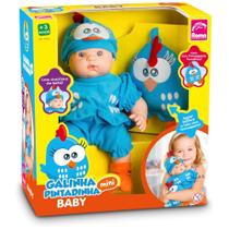Boneca Galinha Pintadinha Mini Baby com travesseiro - Roma - 7896965256049 - Roma Brinquedos