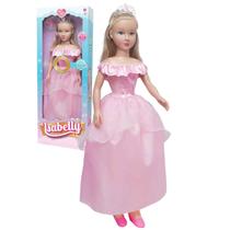 Boneca Gigante Isabelly Princesa Musical 80cm Brink Model Canta 3 Canções Crianças +3 Anos
