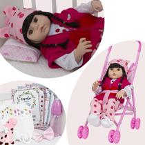Boneca Girafinha Com Carrinho Reborn Completa Pode Dar Banho Boneca Girafinha Com Carrinho Reborn Completa Pode Dar Banho