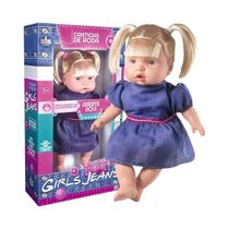 Boneca Girls Jeans Cantigas De Roda Musica Branca Milk Boneca Girls Jeans Cantigas De Roda Musica Branca Milk