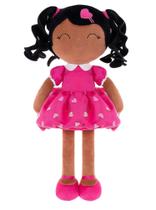 Boneca Gloveleya Coração Morena Pink 40 Cm + Sacola By Metoo - Original