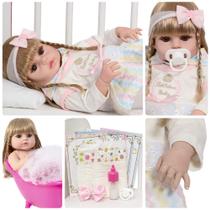 Boneca Grande Bebe Reborn Linda e Charmosa Barbie