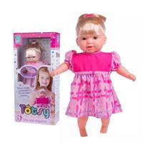 Boneca Grande Com Chupeta Som Musica Fala Frases Cheirinho