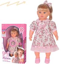 Boneca grande Flora com olho móvel 30 frases