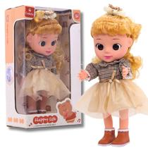 Boneca Happy c/Som Loira Vestido Bege CBS0959-Castela Boneca Happy c/Som Loira Vestido Bege CBS0959-Castela