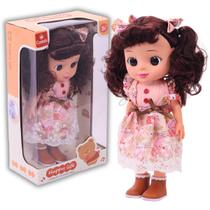 Boneca Happy c/Som Morena Vestido Rosa CBS0957-Castela Boneca Happy c/Som Morena Vestido Rosa CBS0957-Castela