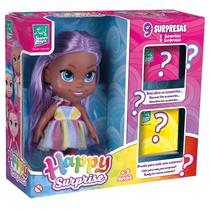 Boneca Happy Surprise Com Acessórios Cabelo Colorido - Super Toys Boneca Happy Surprise Com Acessórios Cabelo Colorido - Super Toys