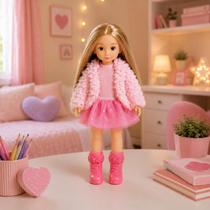 Boneca Harper Fashion Bee Toys com Acessórios de Beleza Boneca Harper Fashion Bee Toys com Acessórios de Beleza