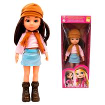 Boneca Harper Moda Brinquedo Meninas Vinil Macio 36 Cm Infantil Colecionável Boneca Harper Moda Brinquedo Meninas Vinil Macio 36 Cm Infantil Colecionável