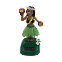 Boneca Havaiana Bobblehead, Ornamento De Carro Movido a Energia Solar, Interior Criativo,