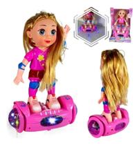 Boneca Hoverboard Bate e Volta Com Luzes, Som e Movimentos Brinquedo Infantil